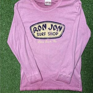 Vintage Y2K Faded Ron Jon Surf Shop Pink Long Sleeve Shirt